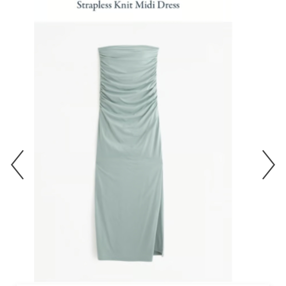 Abercrombie & Fitch Strapless Knit Dress - Soft Green